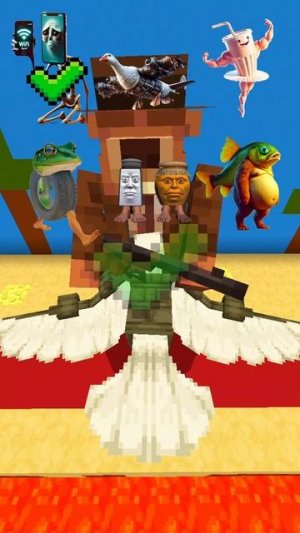 Брейнрот в Minecraft: самые опасные животные в ловушках! #shorts