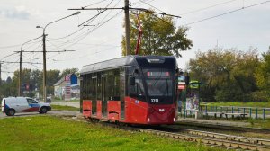 Трамвай БКМ 802Е (Т811)-3311. Покатушки по Барнаулу.