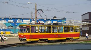 Трамвай Tatra T6B5SU-3190. Покатушки по Барнаулу. Звуки ТИСУ.