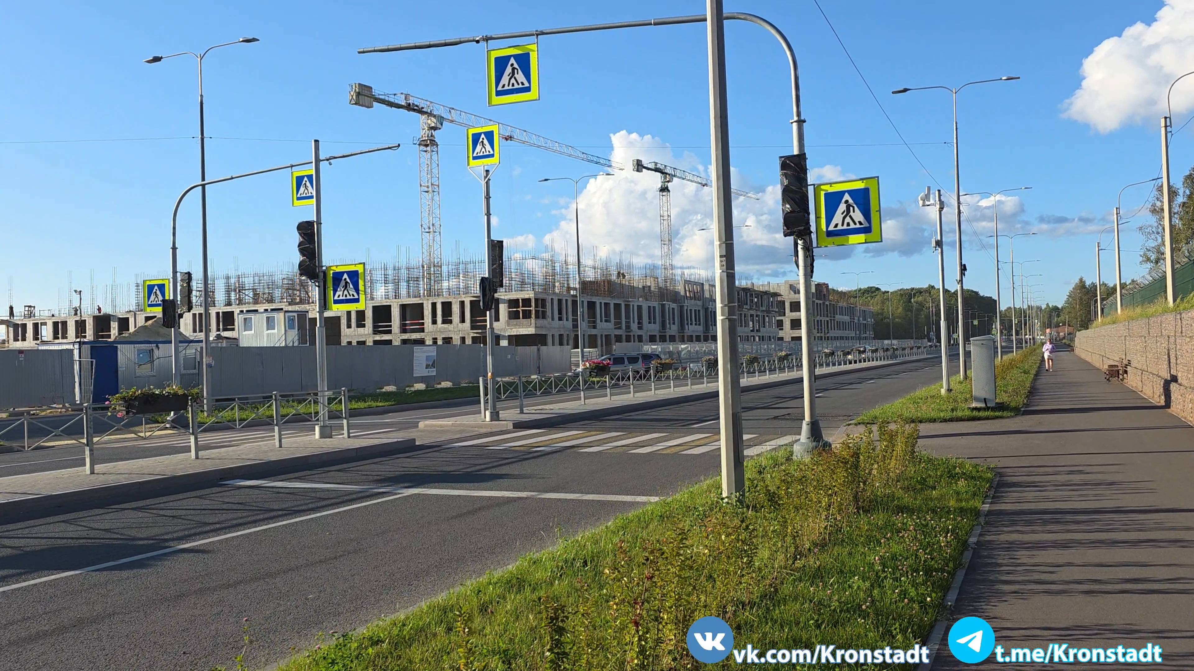 Цитадельская дорога после капитального ремонта. Кронштадт, 13.08.2025 г. смотреть онлайн