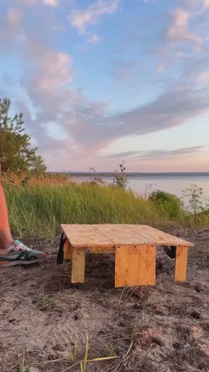 Столик для пикника из обрезков фанеры