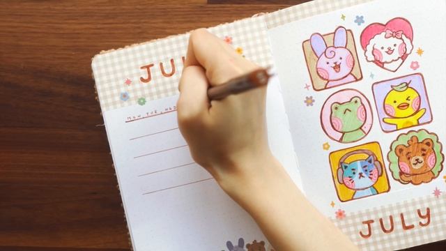 JULY journal with me 💌 (junk journal + bullet journal spreads!) смотреть онлайн