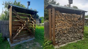 Сделал удобный и недорогой дровник на даче. Дровник своими руками.