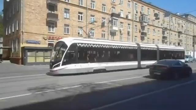 Московский трамвай. Поездка на трамвае по Измайлово. смотреть онлайн