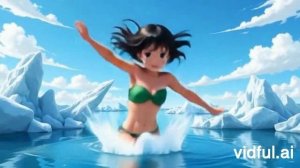 Купальщицы в полярной воде