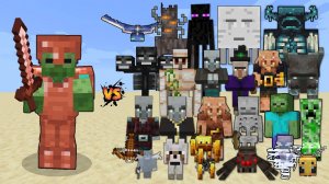 ЗОМБИ В МЕДНЫХ ДОСПЕХАХ ПРОТИВ МОБОВ