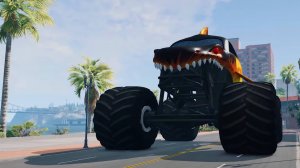 МУЛЬТИКИ ПРО МАШИНКИ 4К Огромный монстр-трак против города в Бимке BeamNG.drive