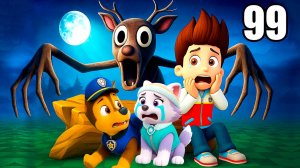 ГОНЩИК ЩЕНЯЧИЙ ПАТРУЛЬ ПРЯЧЕТСЯ от ОЛЕНЬ 99 НОЧЕЙ В ЛЕСУ в МАЙНКРАФТ