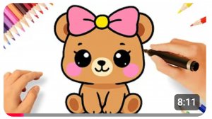 КАК ЛЕГКО НАРИСОВАТЬ МЕДВЕДЯ КАВАЙИ 🧸🎀