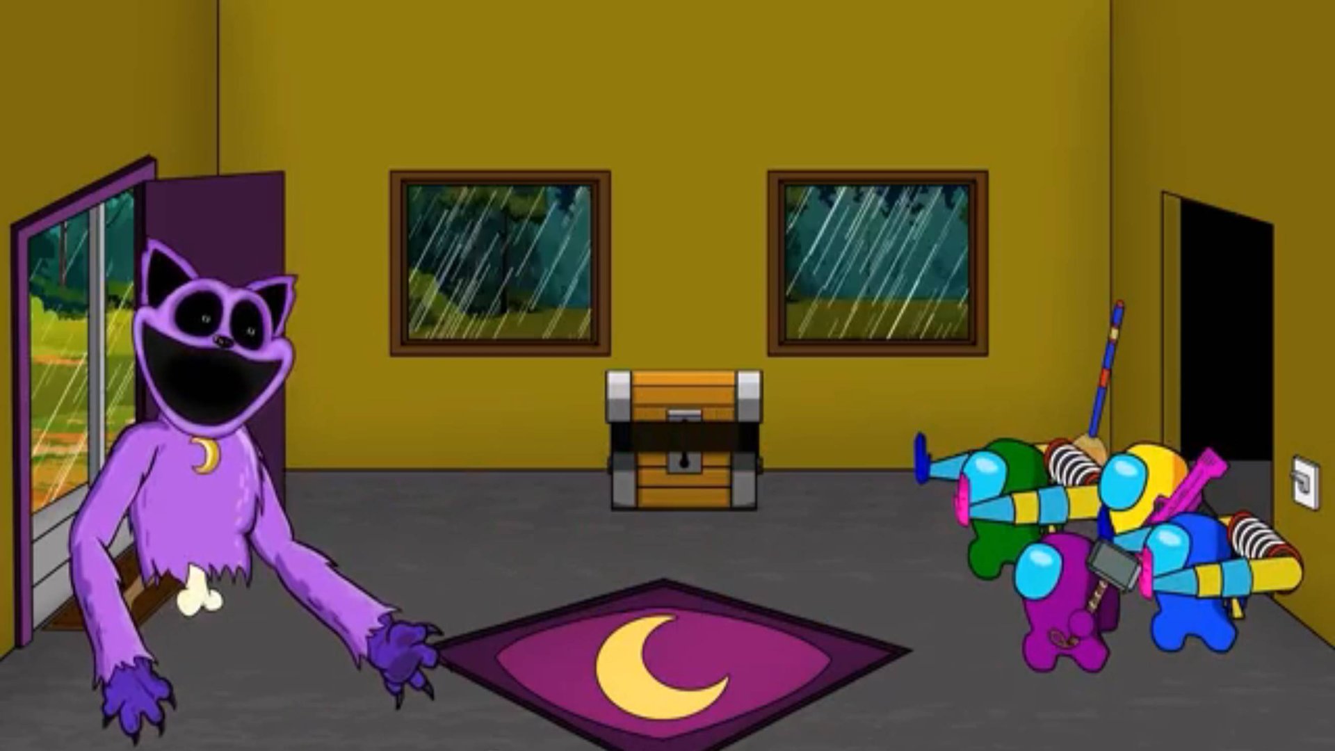 AMONG US ПРОТИВ кошачьего сна. смотреть онлайн