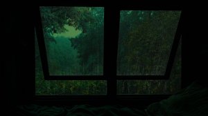 Лесной Дождь с Грозой|Шум Дождя из Окна Для Отдыха и Сна