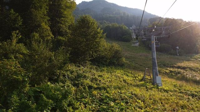 Роза Хутор, подъёмник Волчья скала, подъём смотреть онлайн