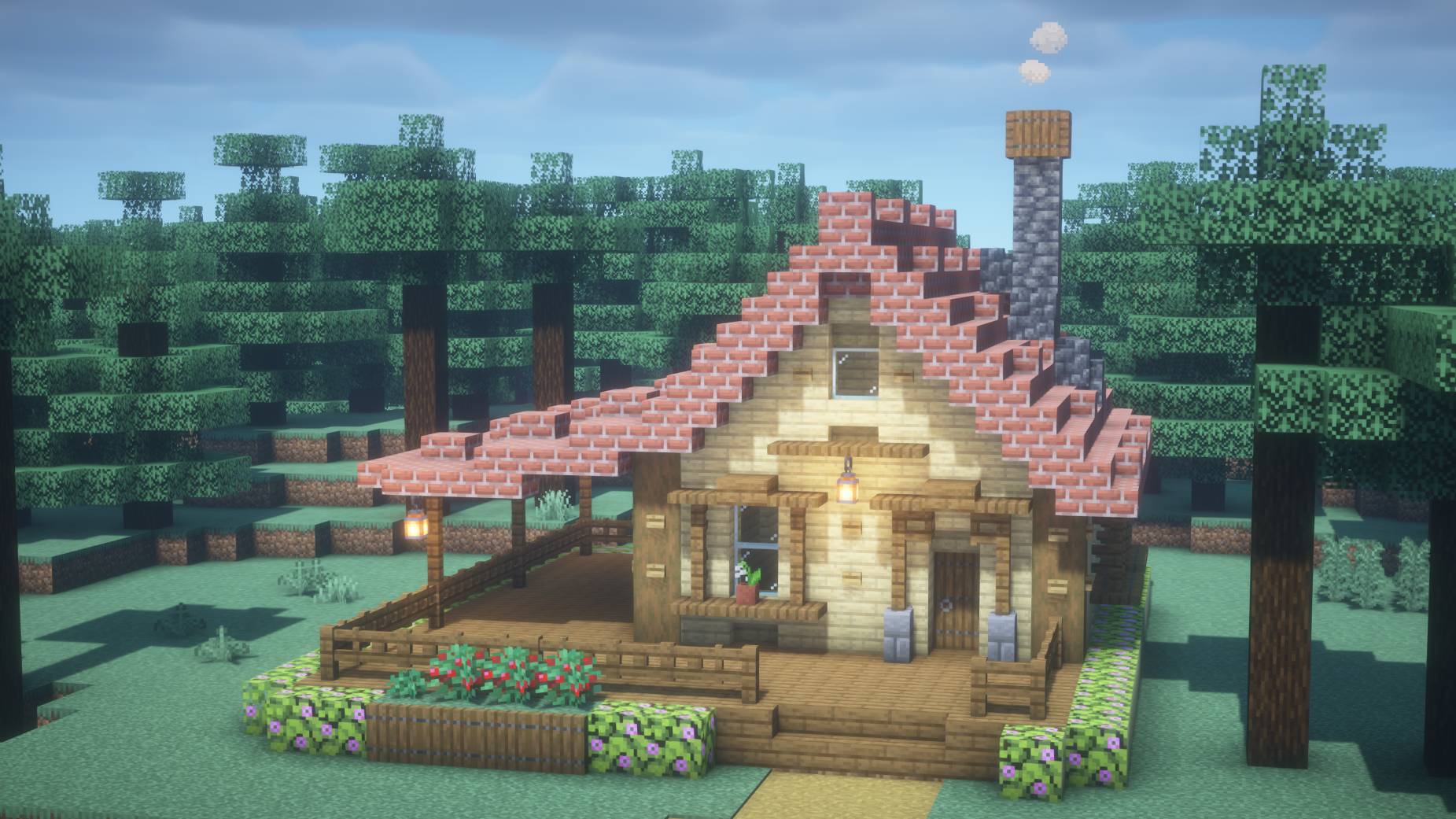 КРАСИВЫЙ СТАРТОВЫЙ ДОМ В МАЙНКРАФТ!