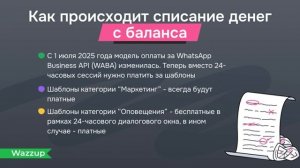 Тарификация WABA в Wazzup