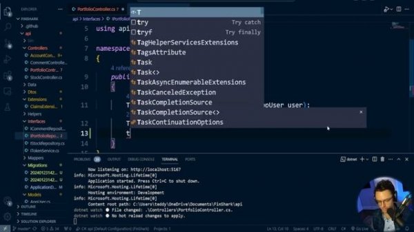 56. ASP.NET Core Web API .NET 8 2024 - 28. Portfolio DELETE