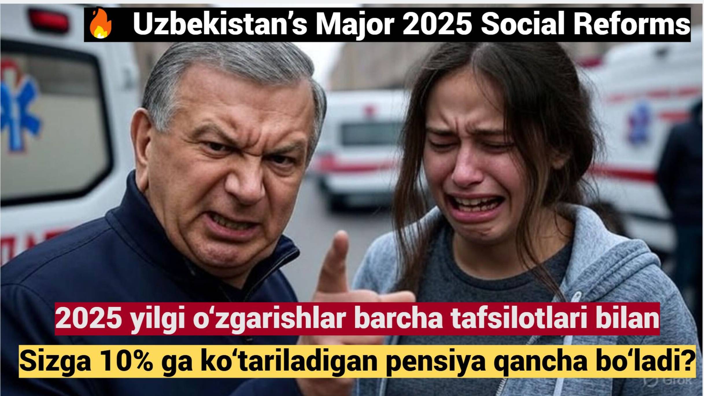 SHOKDA TOSHKENT! 1-KUNDAN O’ZBEKISTONDA PENSIYA ISLOHOTI! O’ZBEKLAR DAHSHATDA