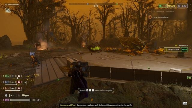 Helldivers 2: Зачистка планеты Gacrux от Терминидов (Exterminate) | Major Order - 4 дня [60fps]