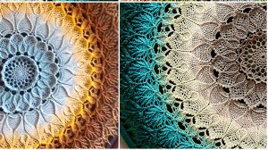 2.Вязание крючком. 7-9 ряды Салфетка "Arcanowave". Мастер класс по вязанию.mp4