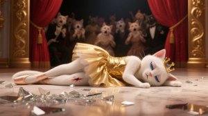 Мультики для детей. Как малькая кошечка стала балериной. Детям.