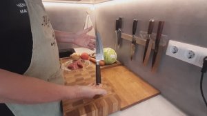 Тест ножа из стали 5Cr15, угол заточки 17