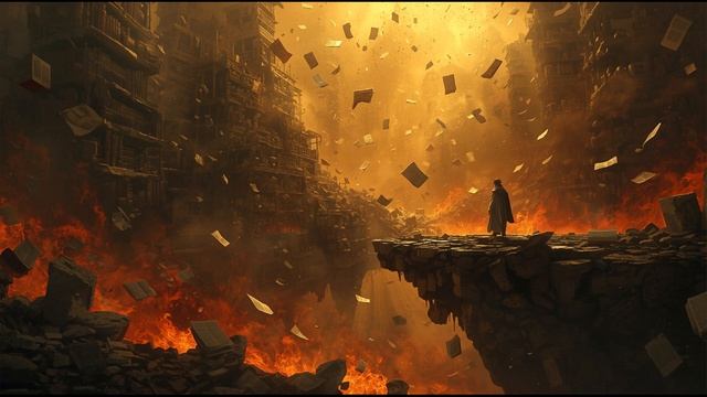 Constellations Of Forgotten Pages 📖🔥 2-Hour Epic Collapse Ambience ｜ Library Apocalypse Soundscape
