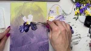 Как нарисовать ирисы мастихином | Эффектная техника для начинающих