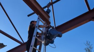 Монтаж электротельфера вручную ч.1