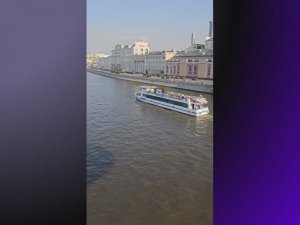Висящий мост над Москвой рекой.