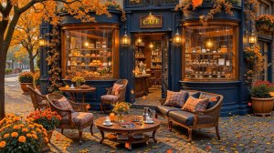 Осеннее Кафе 🍁 Джаз за Чашкой Кофе ☕🎷 Уютный Вечер