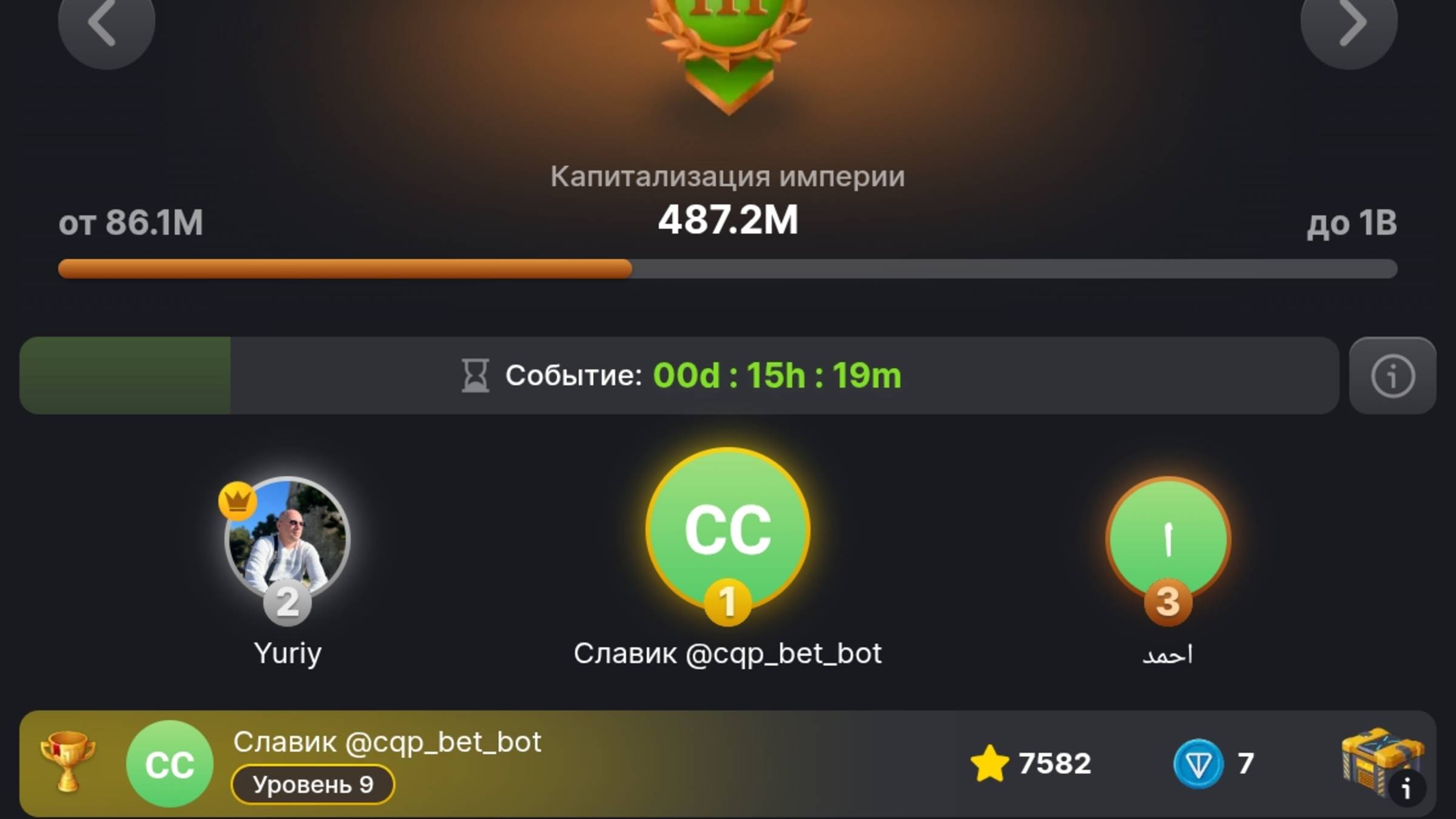 Мои первые соревнования с другими игроками за тон в игре Star Industry Game - результаты лиги