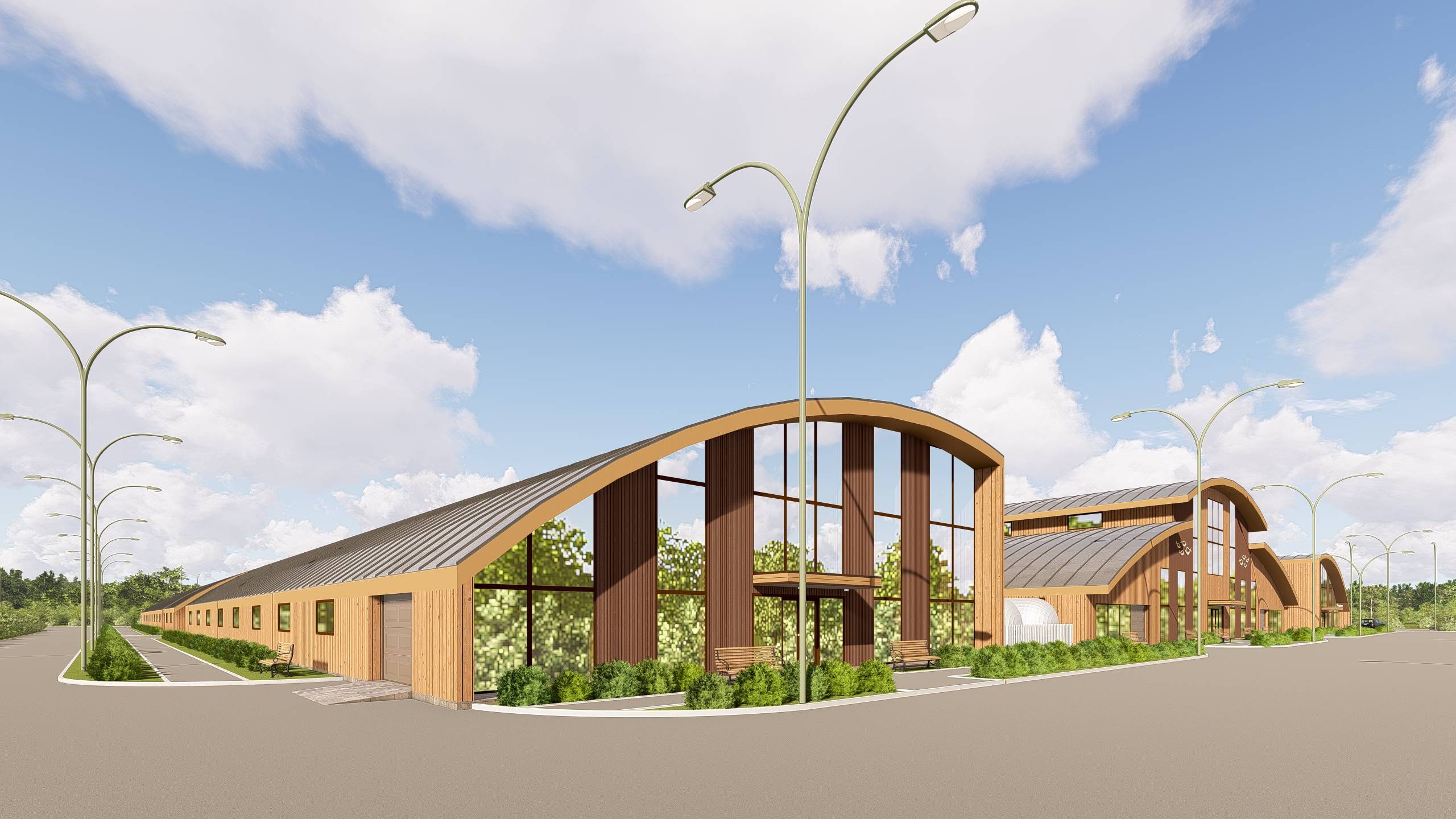 Мама Ольга - 3d визуализация рыбоводного комплекса. Дизайнер Олег Зубов