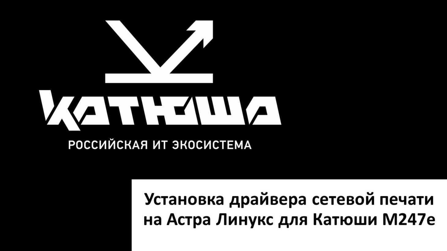 Установка драйвера сетевой печати на Астра Линукс для Катюши M247E смотреть онлайн