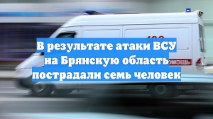 В результате атаки ВСУ на Брянскую область пострадали семь человек