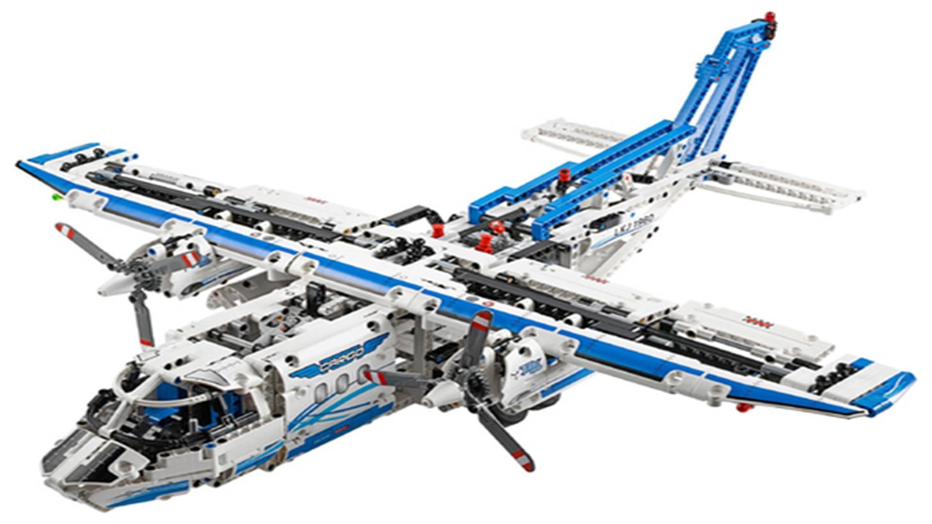 Lego Technic 42025 Грузовой самолет и судно на воздушной подушке смотреть онлайн