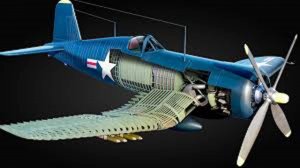 Внутри самолета истребителя F4U-4 Корсар