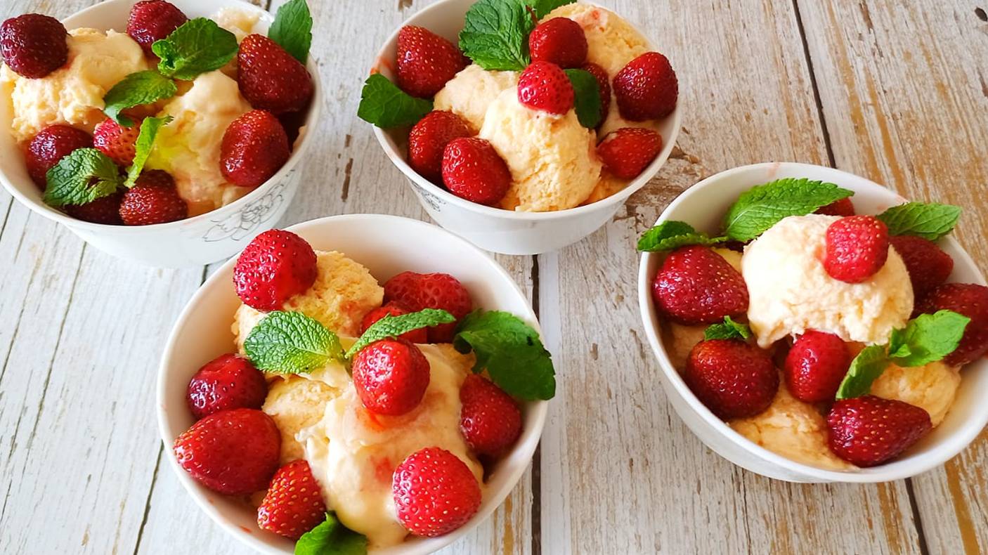 Мороженое белковое💪 без сливок, питательно и очень вкусно! смотреть онлайн