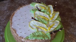 Украшение торта кремом Оформление торта Мастер класс по ВЕРБЕ ива