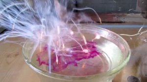 Реакция калия с водой