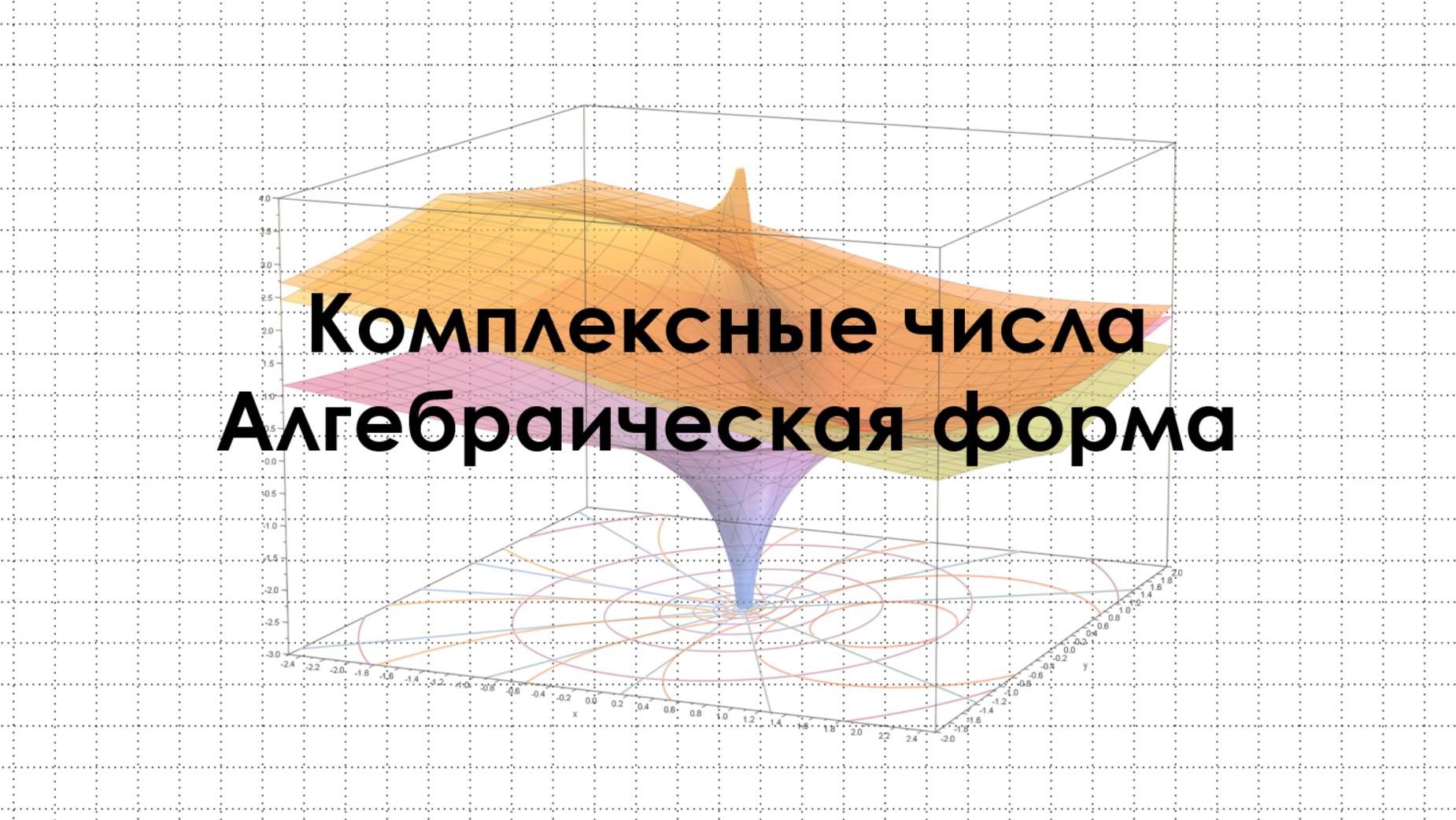 Алгебраическая форма комплексного числа смотреть онлайн