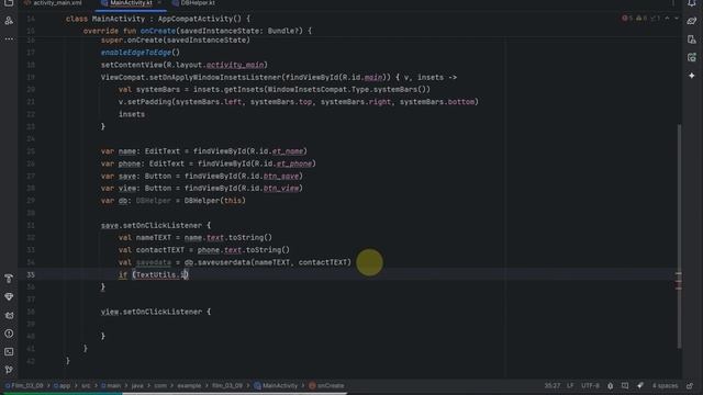 Android Studio SQLite Database Kotlin смотреть онлайн