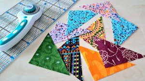 Как превратить эти милые треугольные ткани в потрясающее лоскутное одеяло.