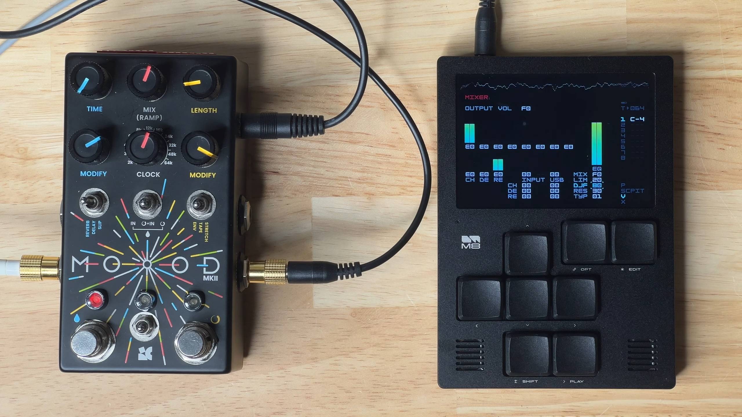 Dirtywave M8 Model:02 x Chase Bliss Mood MK II: Dream on Palm by Atnr