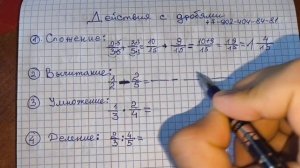 Действия с ДРОБЯМИ. Как решать дроби. Основы математики