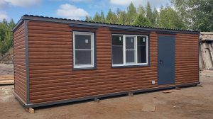 Дачный домик Люкс вагончик бытовка блок контейнер металлический с санузлом 8 метровая