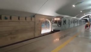 Казанское метро. Участок "Кремлёвская - Горки" на поезде "Казань"