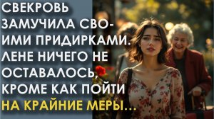 Свекровь замучила своими придирками. Лене ничего не оставалось кроме как пойти на экстренные меры…