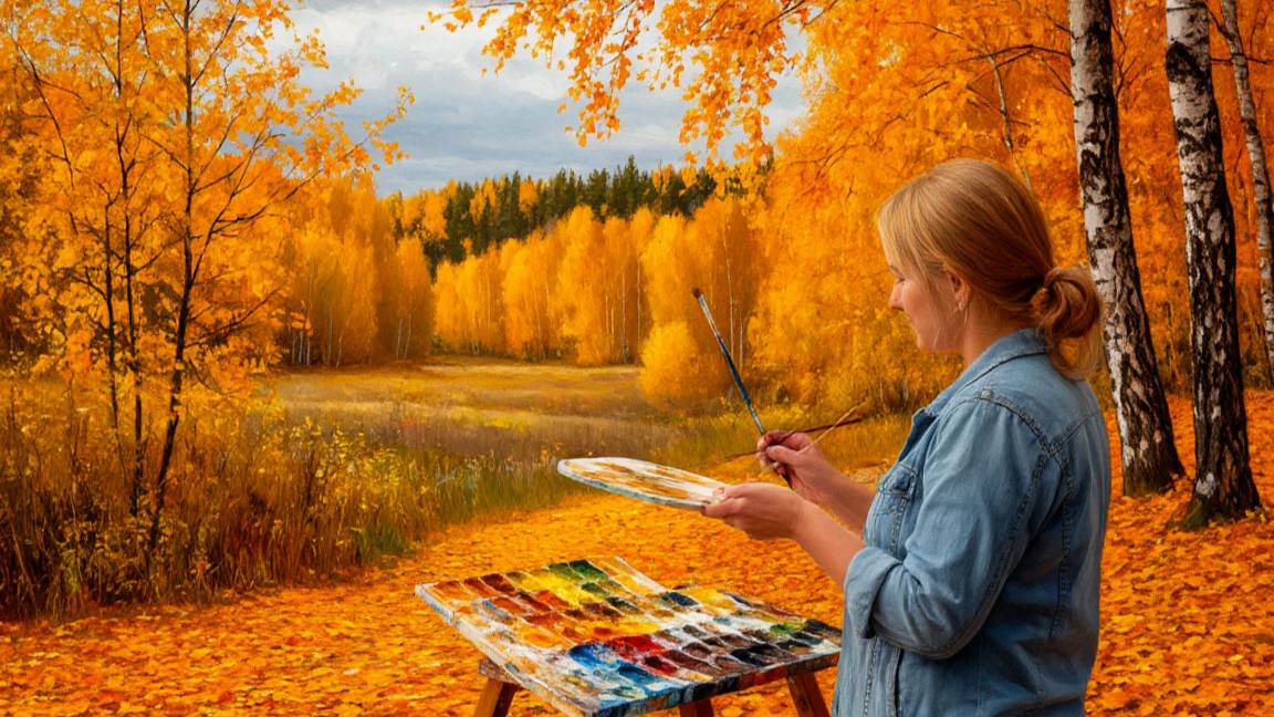 ©Золотая осень. Сергей Весенин-стихи смотреть онлайн