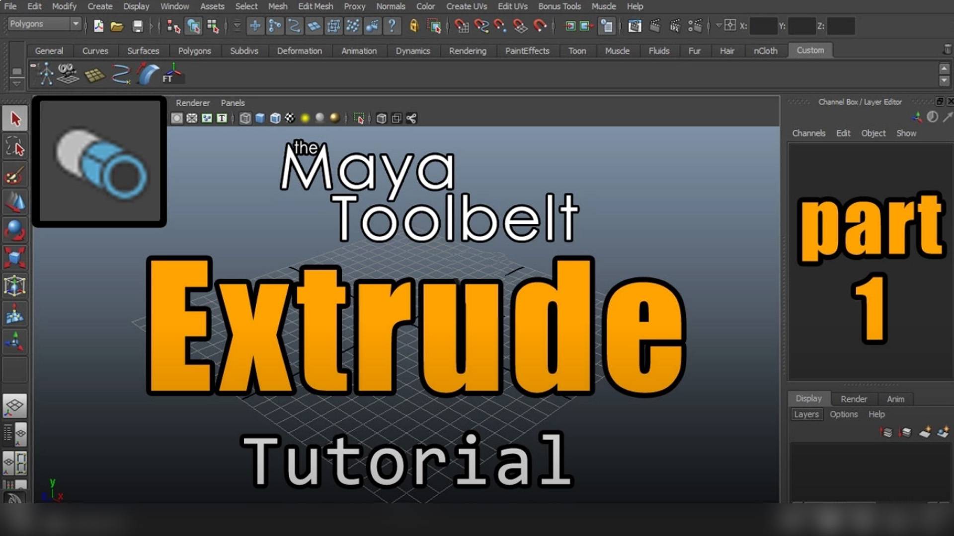 Autodesk Maya - Extrude - Part 1 смотреть онлайн