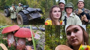 Съездили за брусникой и за клюквой ,насобирали грибов.