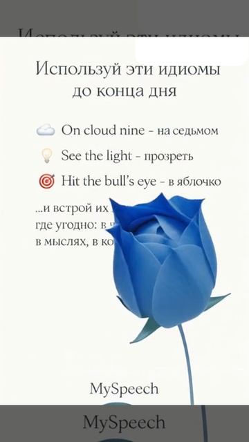 Мини-челлендж | «Используй сегодня 3 новые английские идиомы» |